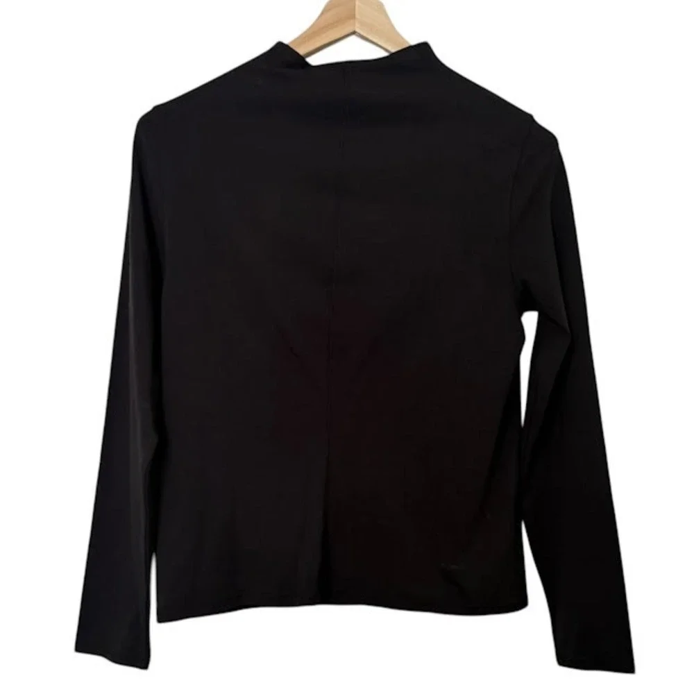 New w/ Tags Everlane Black The Form Funnel‎ Neck Long Sleeve Tee Shirt Womens L